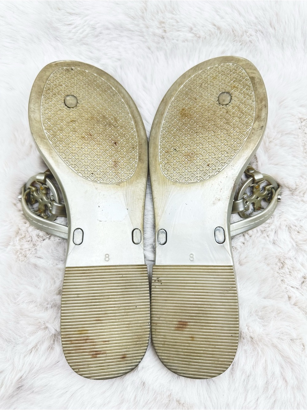 Tory Burch Sandals Gold Miller Jelly size 8 - Picture 9 of 9